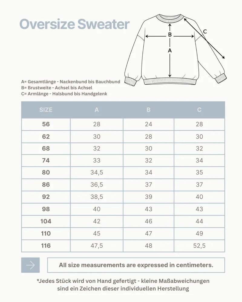 Oversize Sweater MiniMe - Personalisiert Flieder