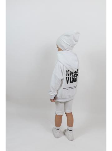 Oversize Hoodie Toddler Vibes White