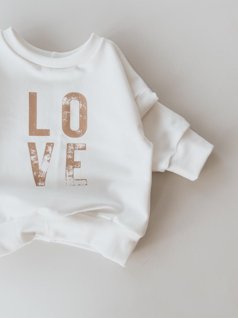 Oversize Sweater Love Creme