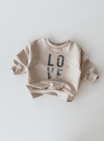 Oversize Sweater Love Hell Beige