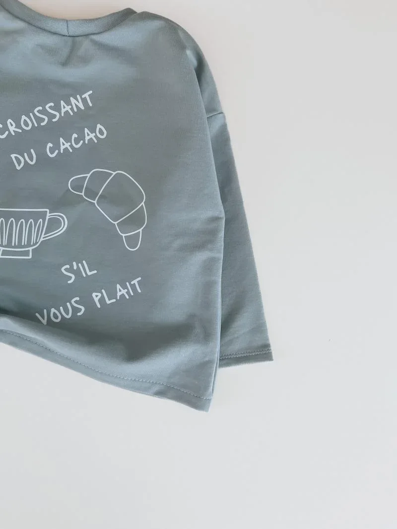 Oversize Shirt Stahl Blau Croissant