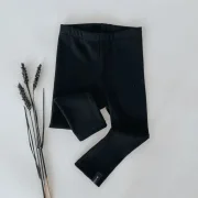 Bequeme Baby Leggings in Dunkelbeige aus weichem Jersey am Knöchel gerafft J&B Design