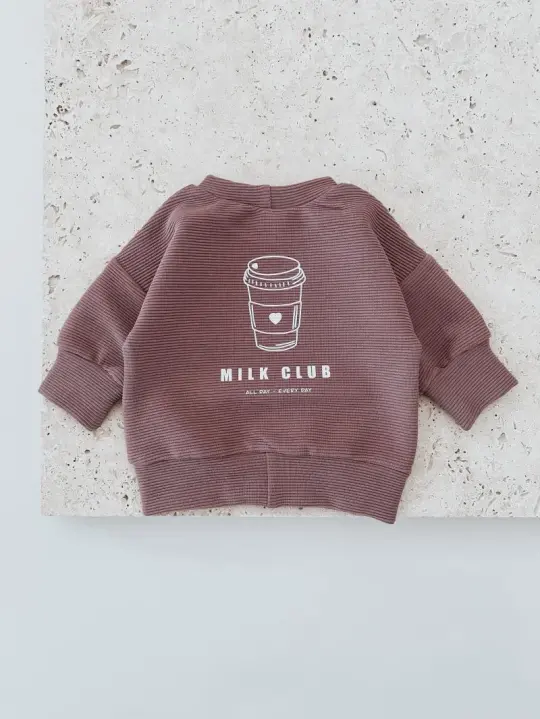 Oversize Sweater Ottoman Milk Club Beere