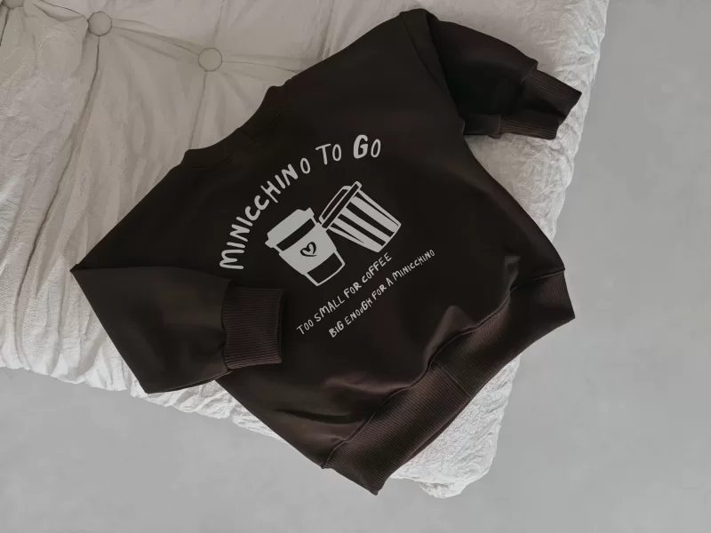 Oversize Baby Sweater Hellblau mit Statement Backprint No Time for your Bullshit