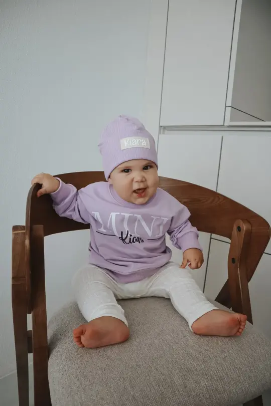 Oversize Sweater MiniMe - Personalisiert Flieder