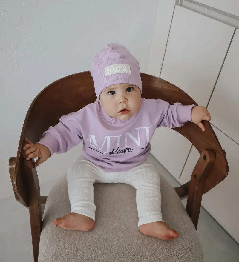 Oversize Sweater MiniMe - Personalisiert Flieder