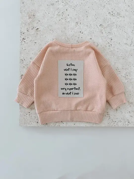 Oversize Sweater Soft Waffel Peach Rose
