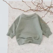 Oversize Sweater Dark Sage Waffel WTF