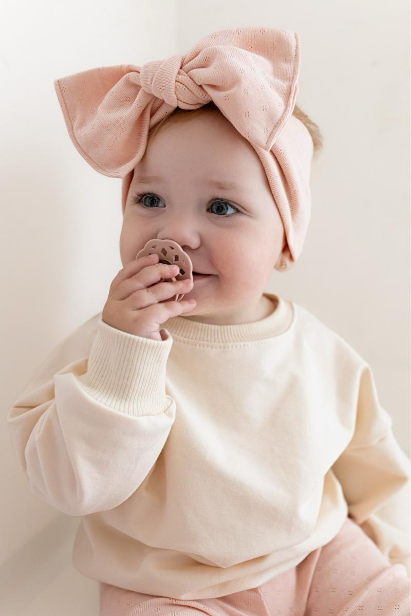 Chunky Headband - Rosa Pointelle