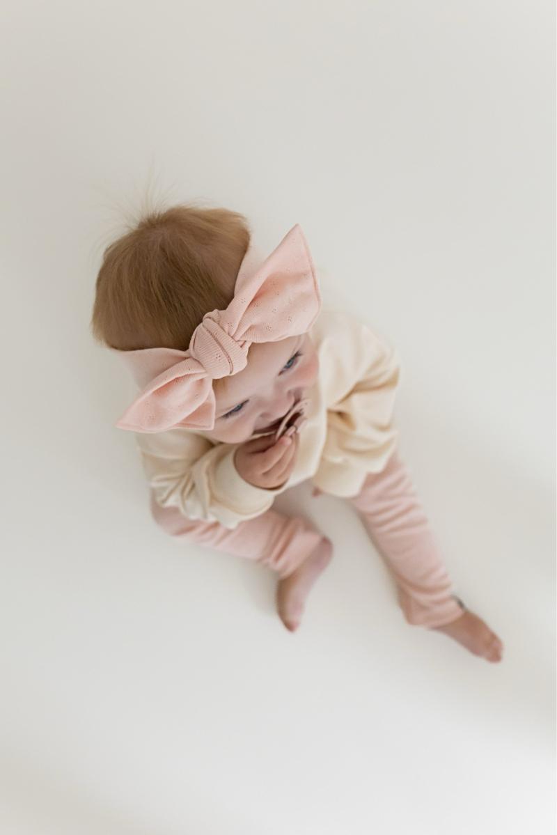 Chunky Headband - Rosa Pointelle